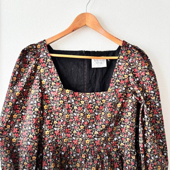 Tuckernuck Hyacinth House Black Multi Floral Square Neck Spencer Dress - Picture 6 of 9